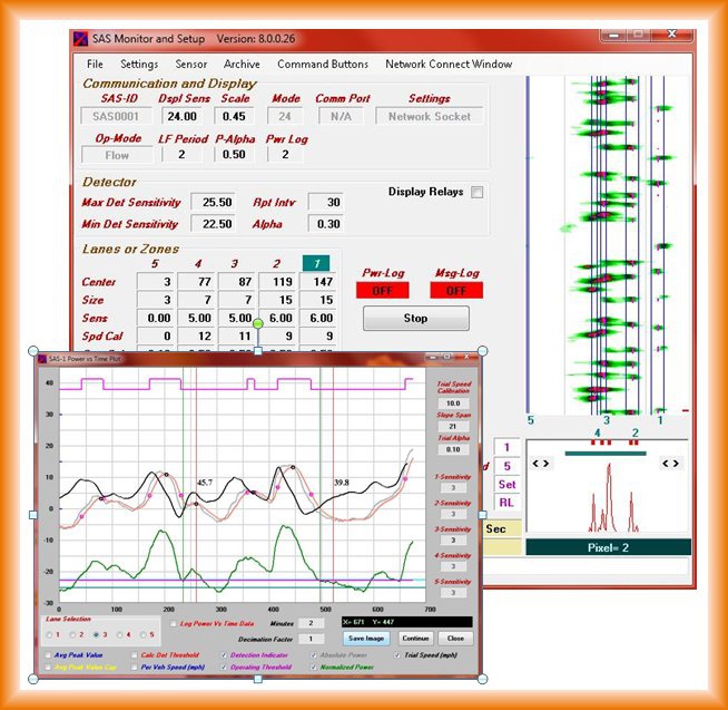 SAS-1 Setup Software Screen Image