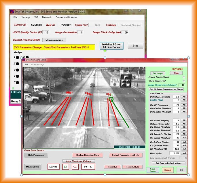 SVS-1 Setup Software Screen Image